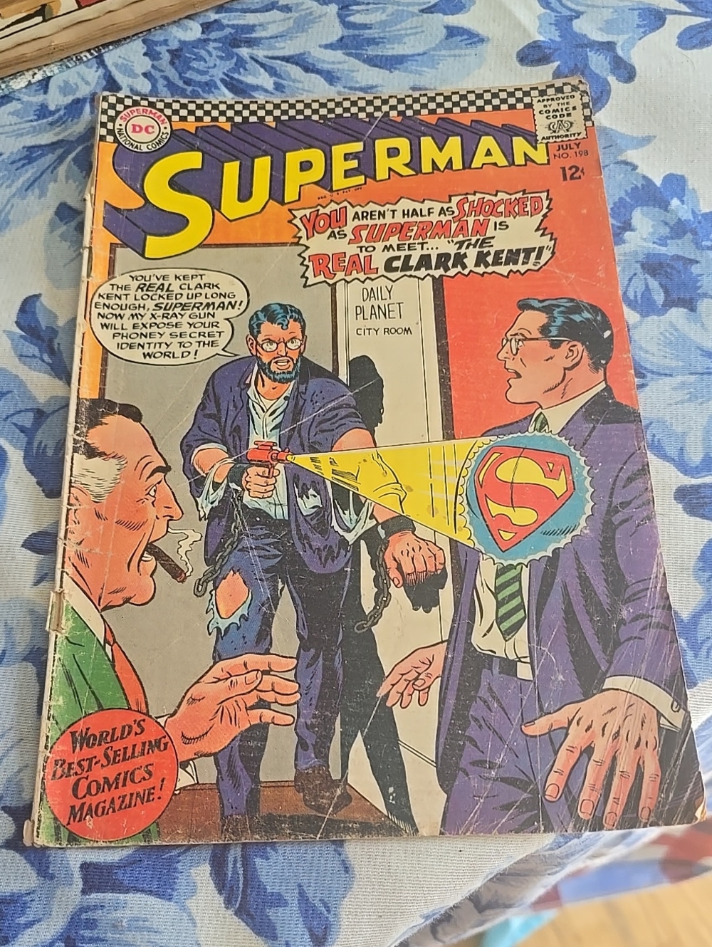 Superman 12 cent DC Comic, #198 July 1967,